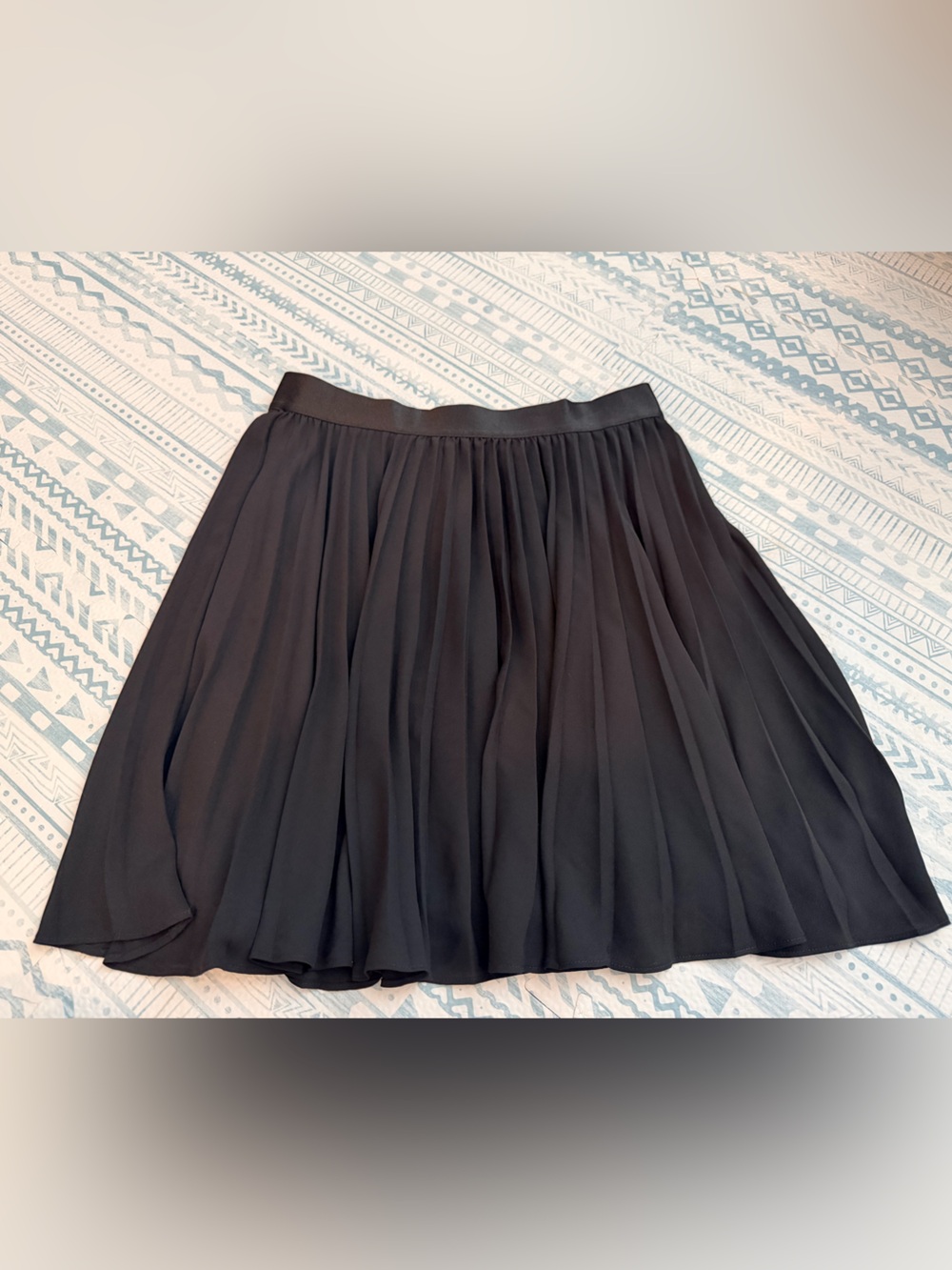 Express Black Circle Skirt - Pleated Flared Style